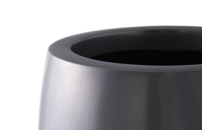 Classic Small Polished Aluminum Planter - Maison Vogue