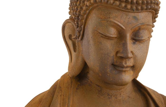 Enchanting Rust Buddha Sculpture - Maison Vogue