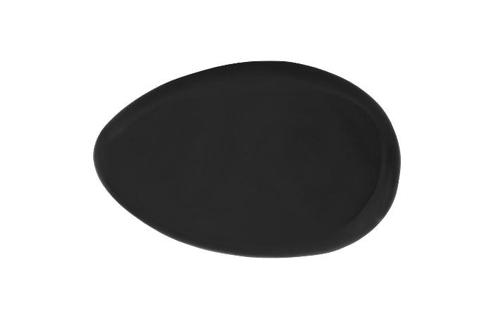 River Stone Coffee Table Small, Gel Coat Black - Maison Vogue