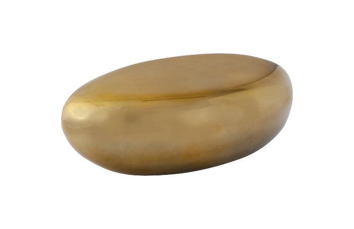 River Stone Coffee Table Small, Liquid Gold - Maison Vogue