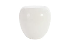 River Stone White Side Table - Maison Vogue