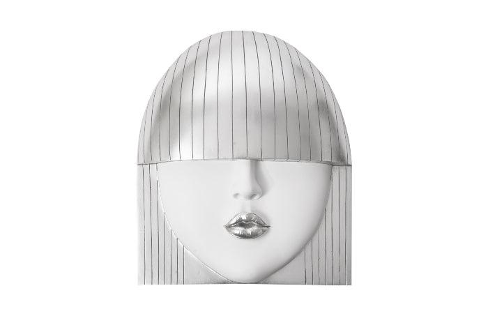 Fashion Faces Large Kiss Silver Wall Art - Maison Vogue