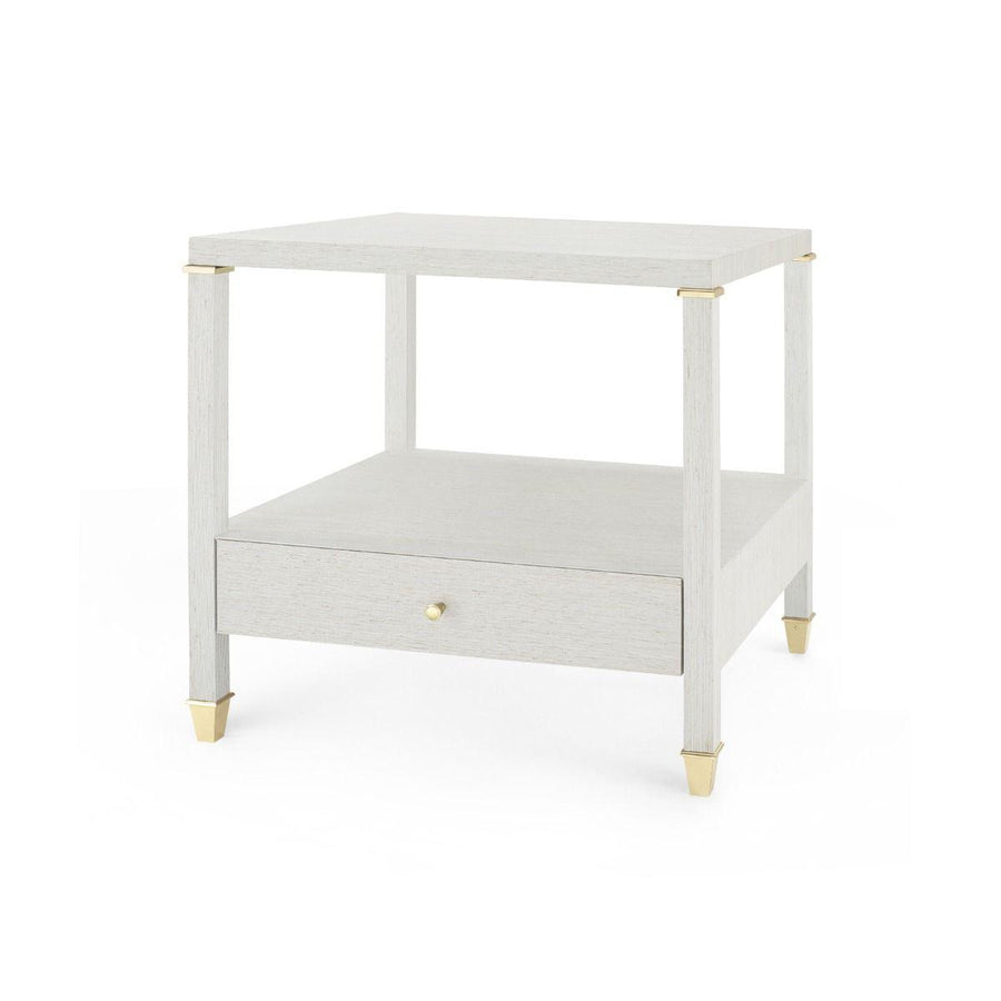 Pascal 1-Drawer Side Table, Silver - Maison Vogue
