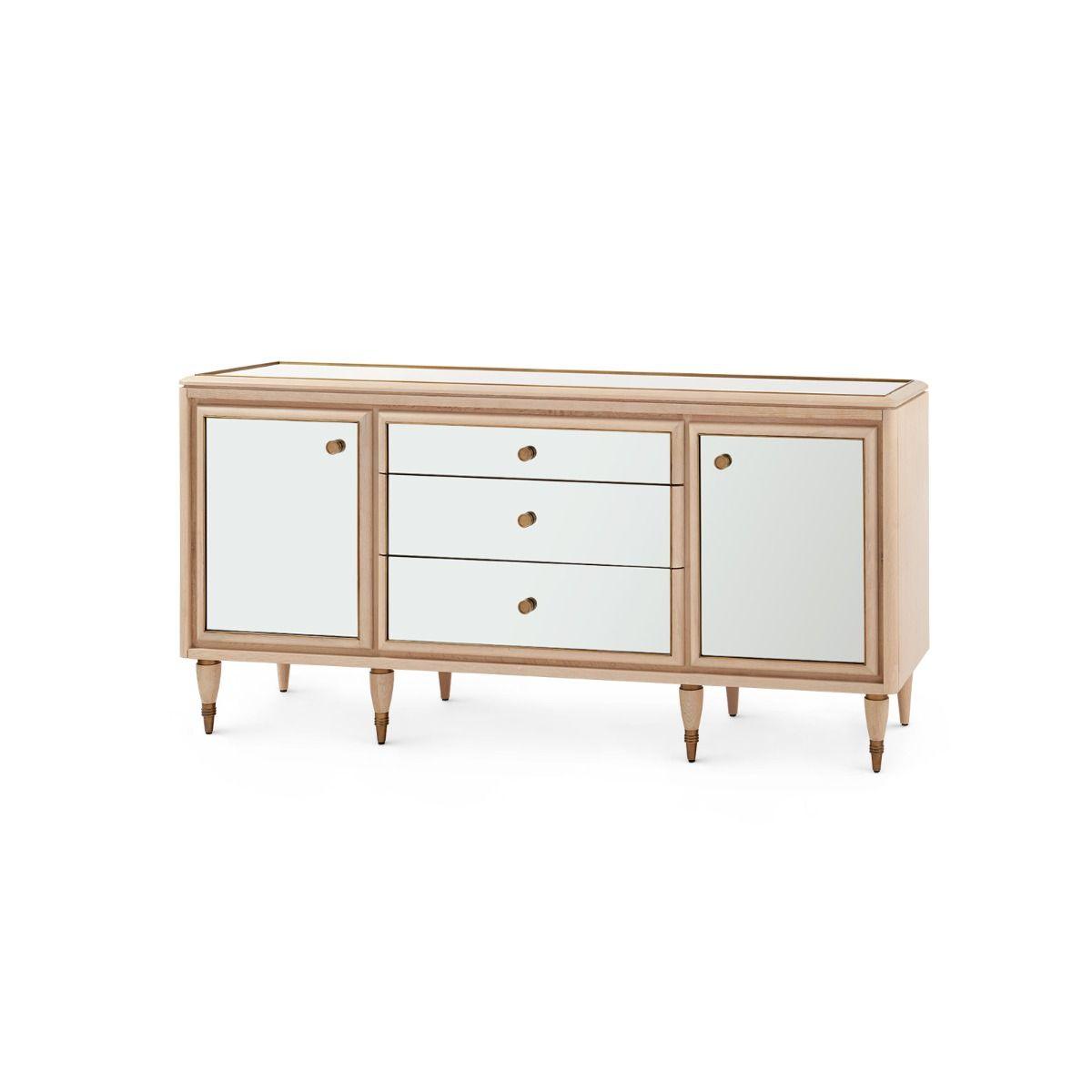 Sofia 3-Drawer & 2-Cabinet, Bleached Cerused Oak - Maison Vogue