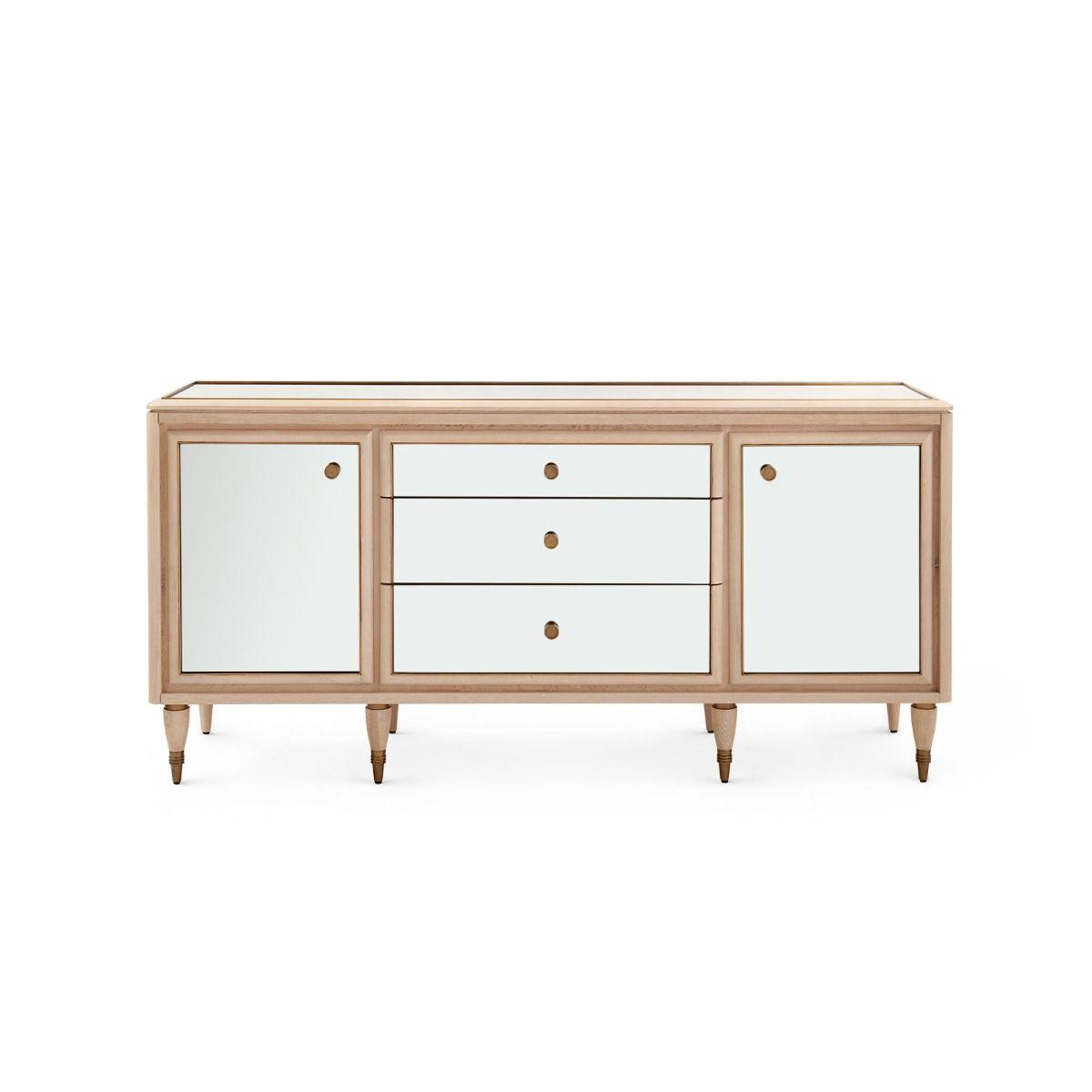 Sofia 3-Drawer & 2-Cabinet, Bleached Cerused Oak - Maison Vogue