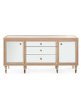 Sofia 3-Drawer & 2-Cabinet, Bleached Cerused Oak - Maison Vogue
