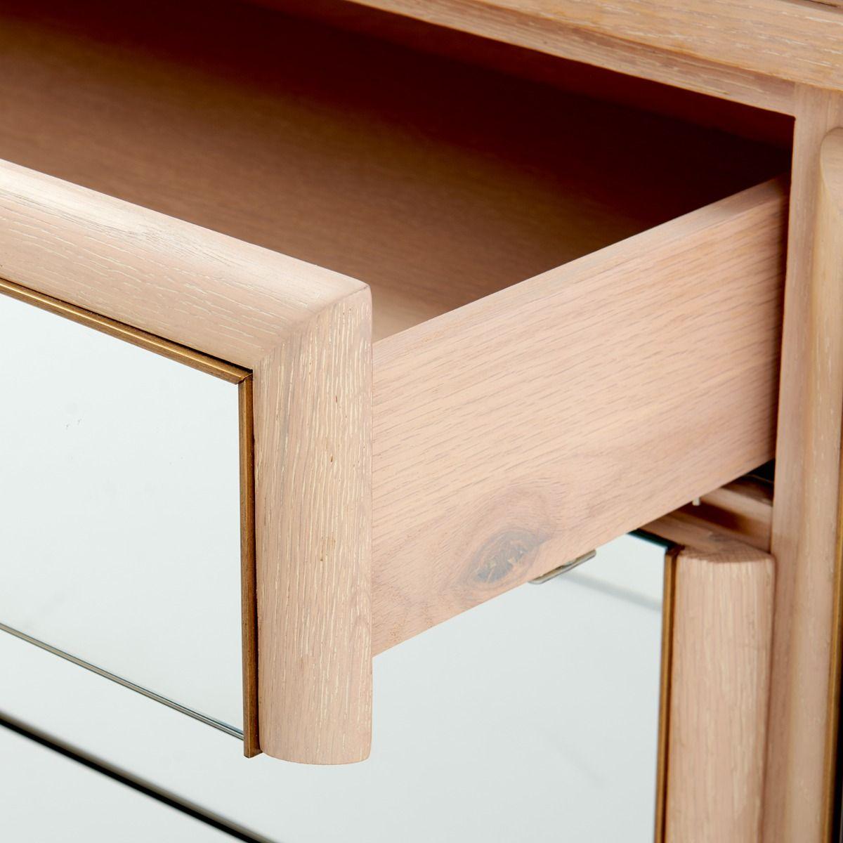 Sofia 3-Drawer &amp; 2-Cabinet, Bleached Cerused Oak - Maison Vogue