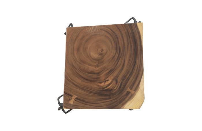 Atlas Side Table Chamcha Wood/Metal, Natural - Maison Vogue