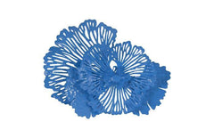 Flower Wall Art Small, Blue, Metal - Maison Vogue
