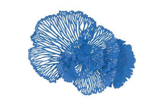 Flower Wall Art Medium, Blue, Metal - Maison Vogue