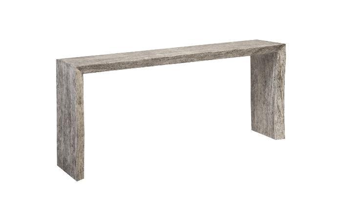 Waterfall Console Table Gray Stone - Maison Vogue