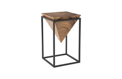 Inverted Pyramid Large Natural Side Table - Maison Vogue
