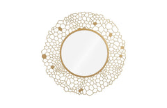 Honeycomb Round Brass Mirror - Maison Vogue