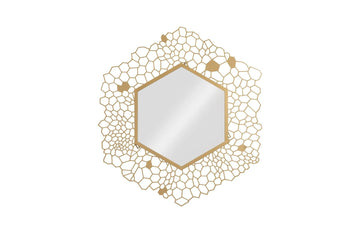 Honeycomb Hexagon Brass Mirror - Maison Vogue