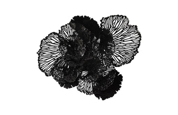 Large Black Flower Wall Art - Maison Vogue