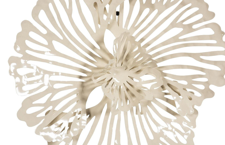Extra Small Ivory Flower Wall Art - Maison Vogue