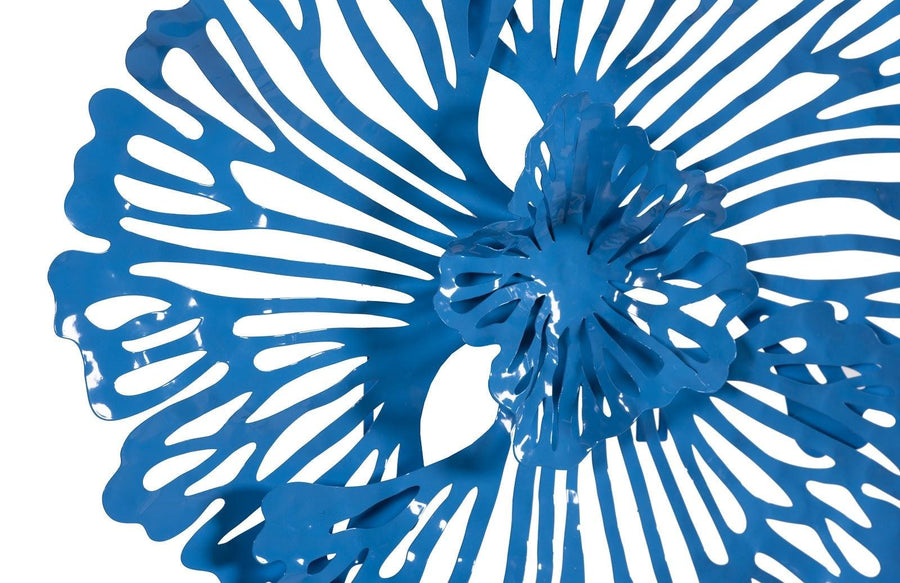 Extra Small Blue Flower Wall Art - Maison Vogue