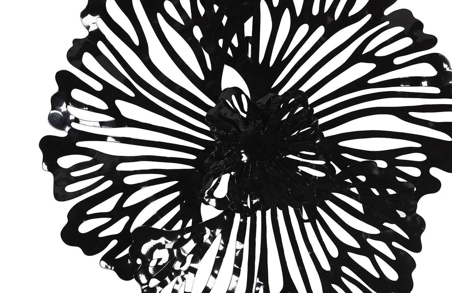 Extra Small Black Flower Wall Art - Maison Vogue
