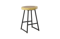 Chuleta Natural Round Bar Stool - Maison Vogue