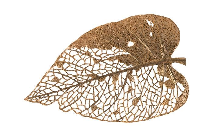 Birch Leaf Wall Art Copper, LG - Maison Vogue