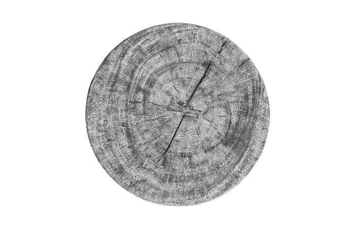 Chamcha Wood Hour Glass Side Table Grey Stone - Maison Vogue
