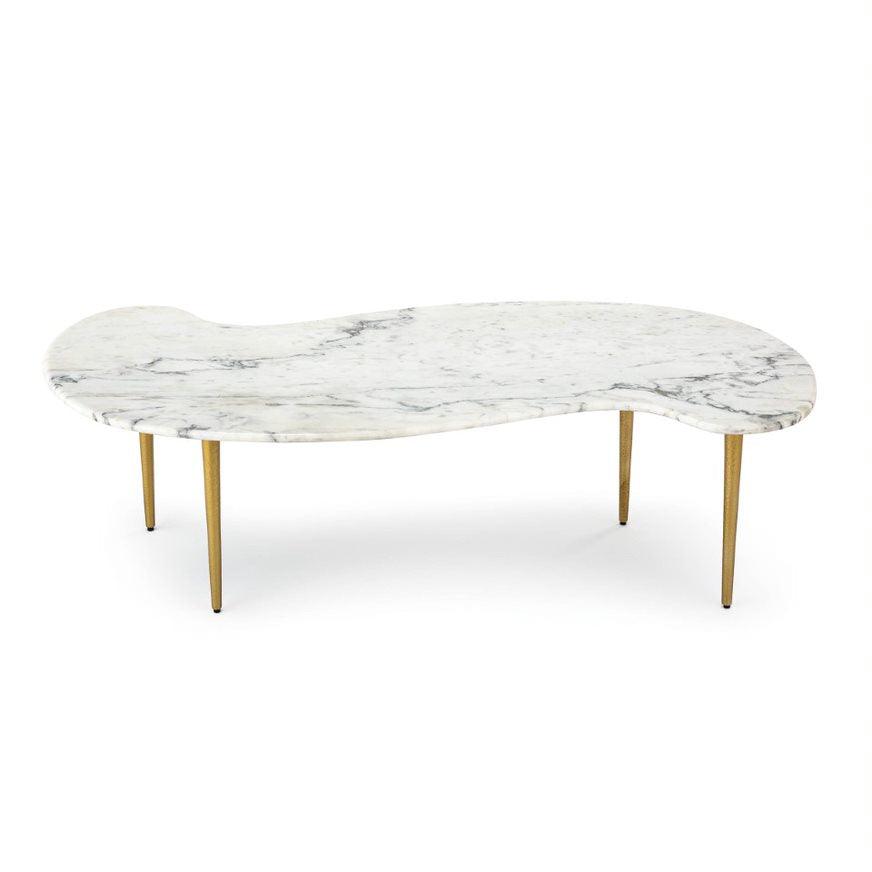 Jagger Marble Cocktail Table (White) - Maison Vogue