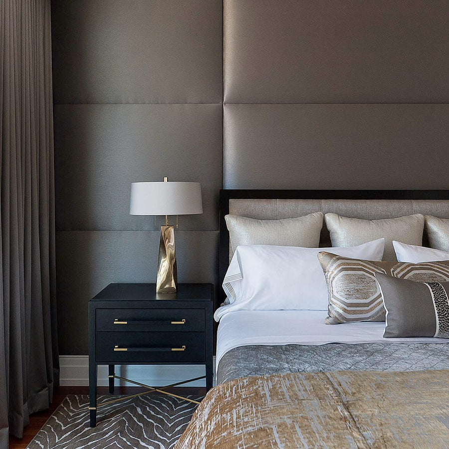 Verona Black Nightstand - Maison Vogue